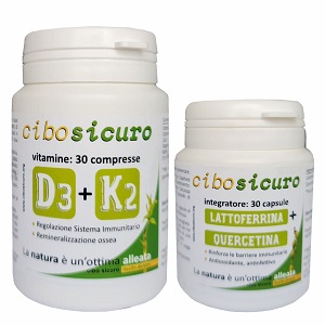 integratore Lattoferrina Quercetina + vitamine D3 e K2